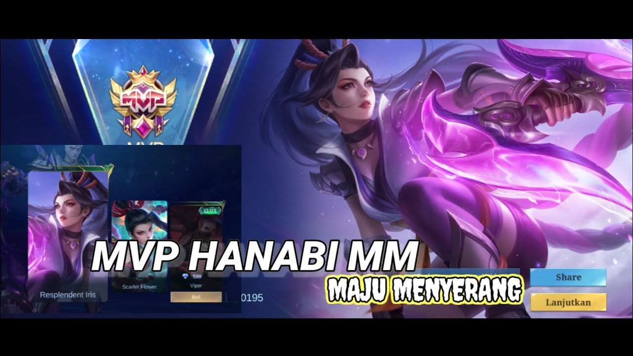 MVP HANABI | Maju Menyerang #mobilelegends #mabarmlbb #mlbb #hanabi #marksman #victory 