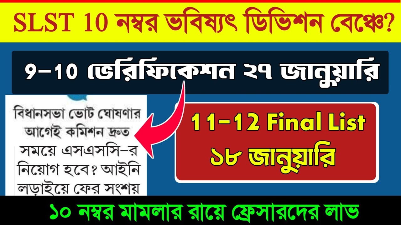 SLST 9 10 Verification and Interview Update। SLST Experience 10 Marks  Case Update।