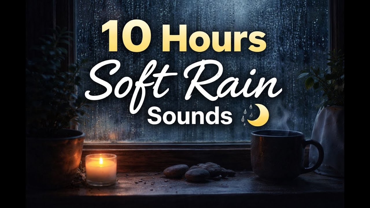 🌧️ Soft Rain Sounds for Deep Sleep • 4–7Hz Theta Waves • Relax & Meditate 😴