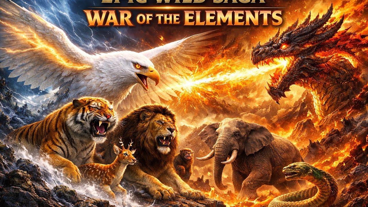 जब आग और आसमान टकराए | Jungle Guardian vs Fire Dragon | #FireDragon#JungleWar#EpicBattle