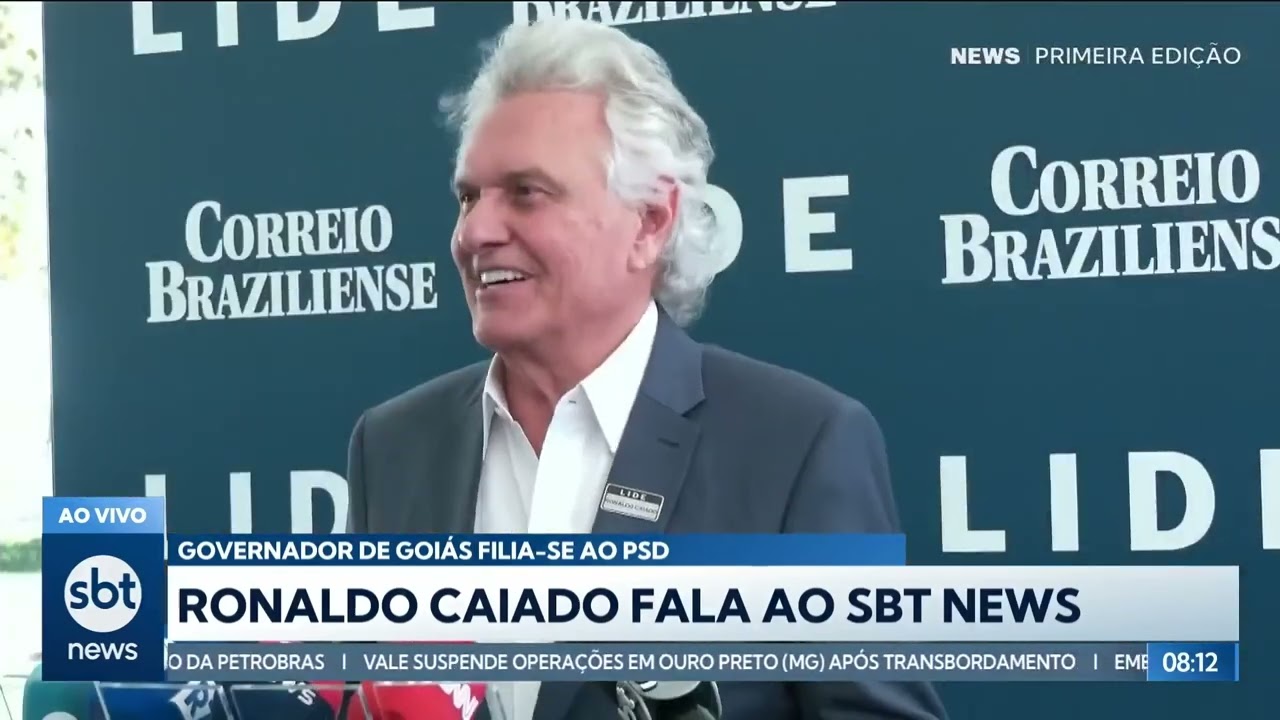 CAIADO EXPLICA MUDANÇA PARA O PSD EM ENTREVISTA AO SBT NEWS