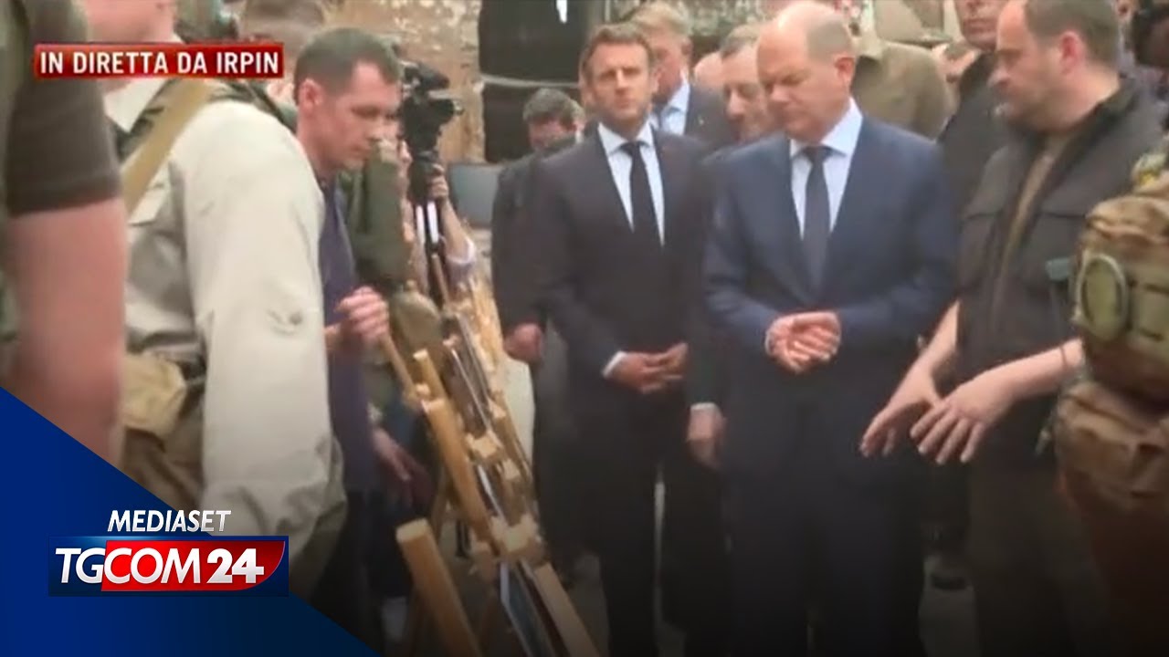 Macron, Draghi e Scholz in visita a Irpin