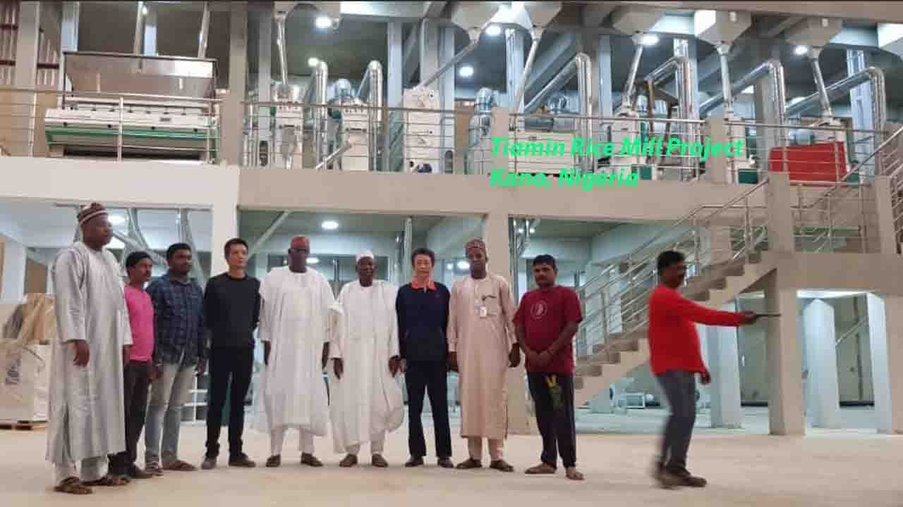 Tiamin Auto Rice mill, 320TPD, Kano, Nigeria, supplied and  installed  by Techgen Engineering ltd