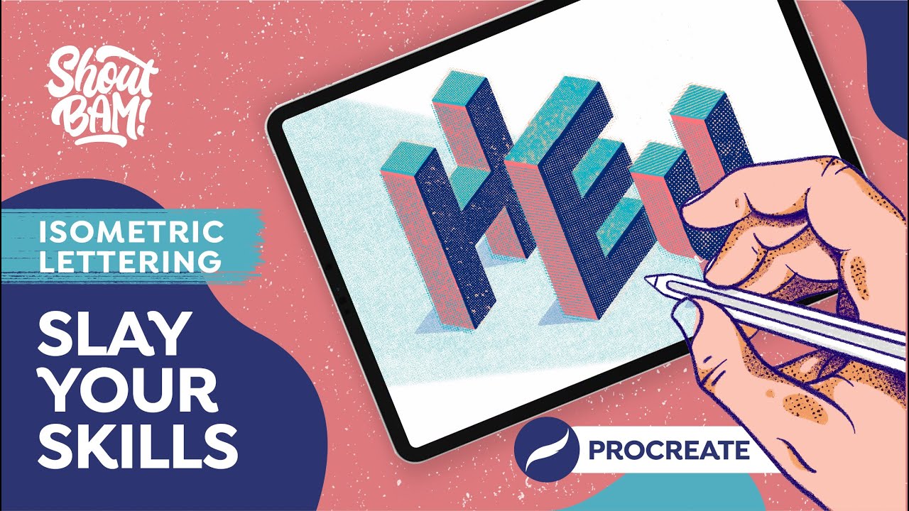 Draw Isometric Letters in Procreate: A Step-by-Step Process!