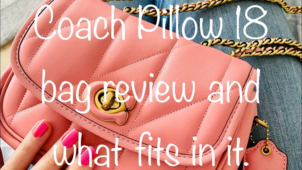Coach Madison pillow 18 bag review and what fits in | coach bags
