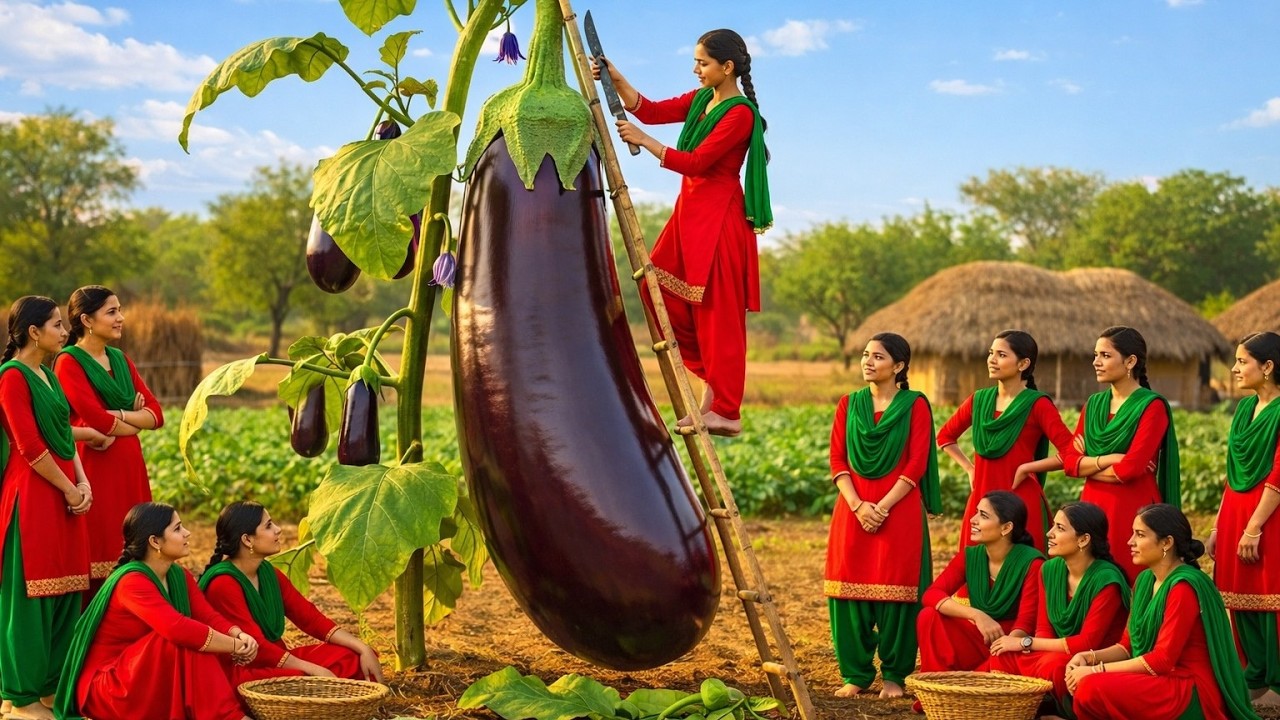 Dunya ka Sab Se Bhara Baingen!! India Ka best Dish🍲, Lehun🧅, Baingen, And Mirchi Celebration 🌶️✨