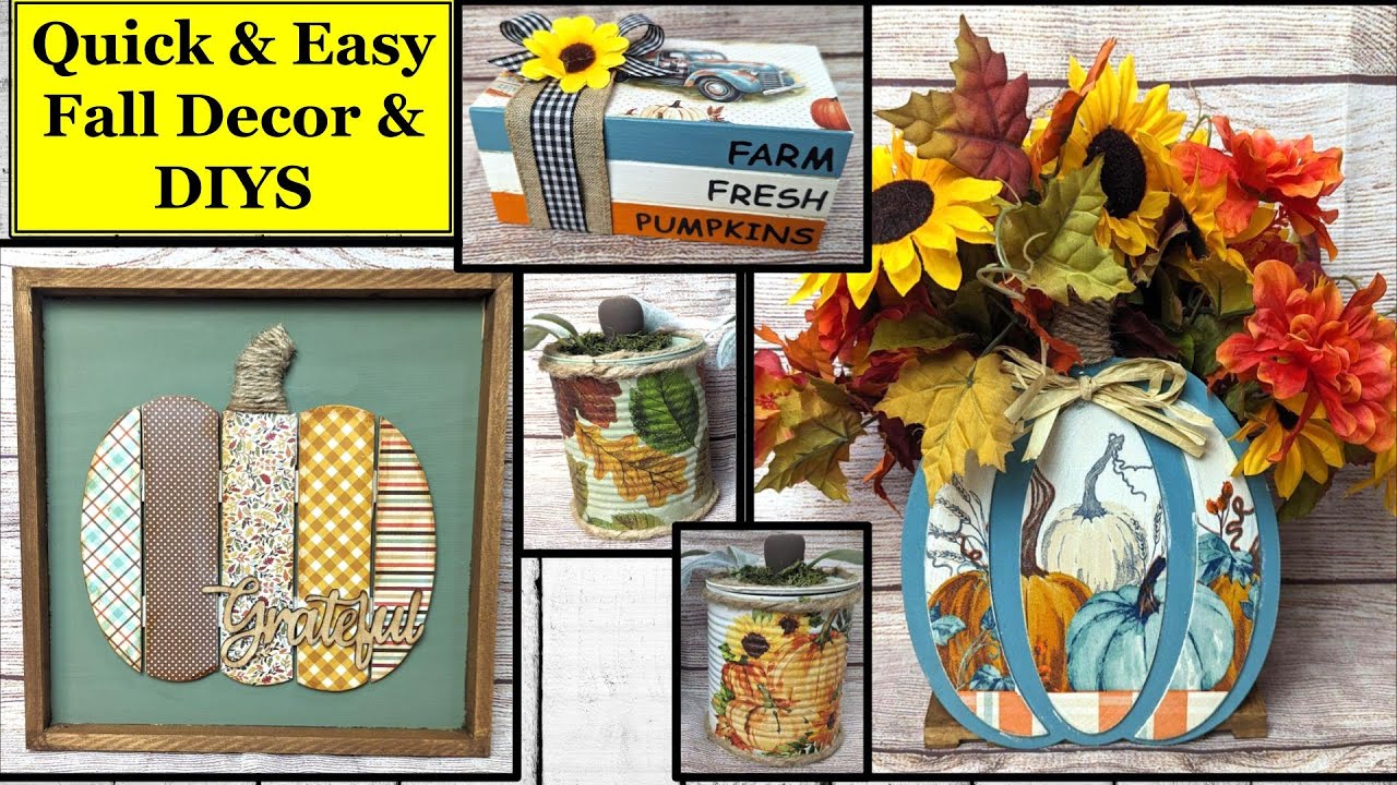 QUICK and EASY DOLLAR TREE FALL DECOR DIYS 2023 | Budget Home Decor | Dollar Tree DIY
