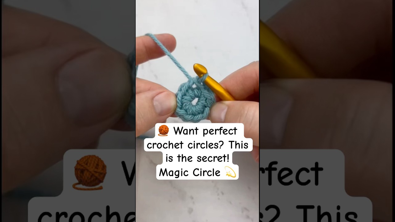 🧶 Learn the Magic Circle in crochet! ✨ Easy step-by-step crochet tutorial for beginners #crochet