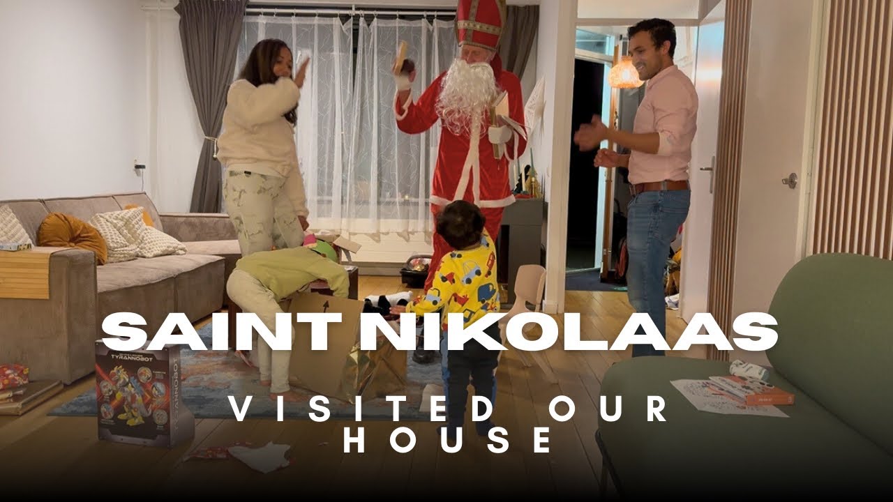 Sinterklaas উৎসবের লাস্ট দিনে এলেন Saint Nikolaas নিজেই আমাদের বাড়িতে, খুব সুন্দর কিছুটা সময়ে