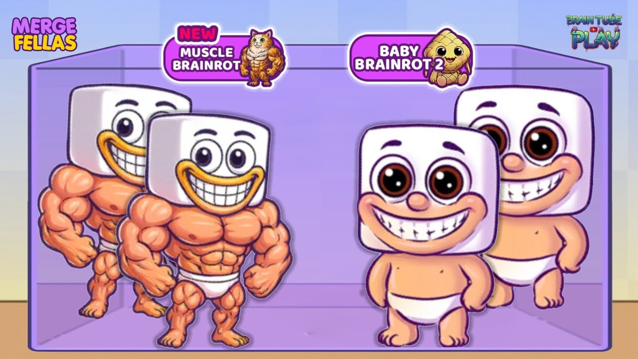 Merge fellas: 🔥New Update MUSCLE BRAINROT vs BABY BRAINROT 2 - MAX LEVEL BOSS 🚀 