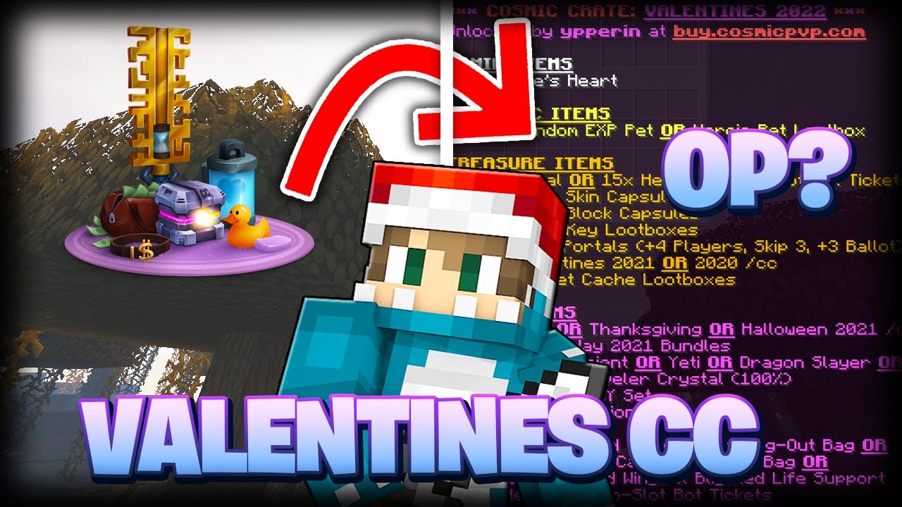 OPENING THE *NEW* VALENTINES 2022 COSMIC CRATE (OP?) | CosmicPVP Factions