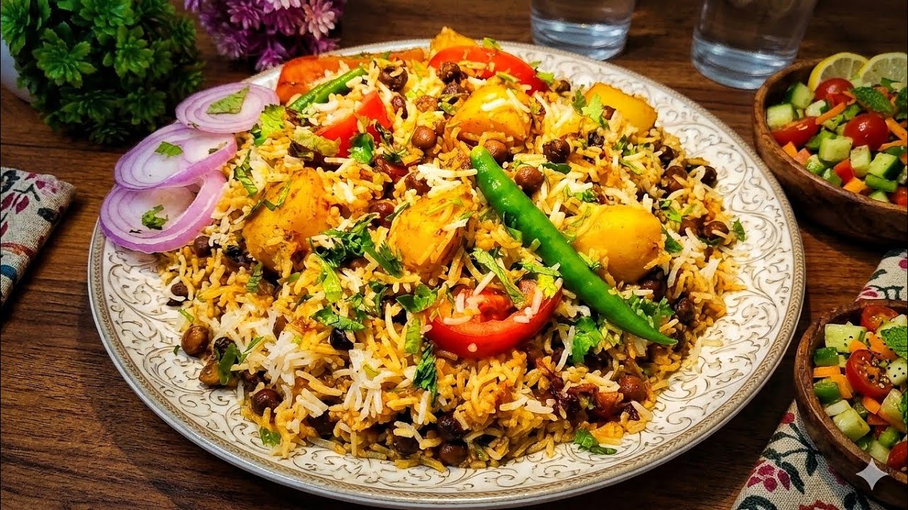 Veg Biryani Recipe | Kala Chana & Aloo Masala Biryani Recipe | स्वादिष्ट मसाला काला चना आलू बिरयानी 