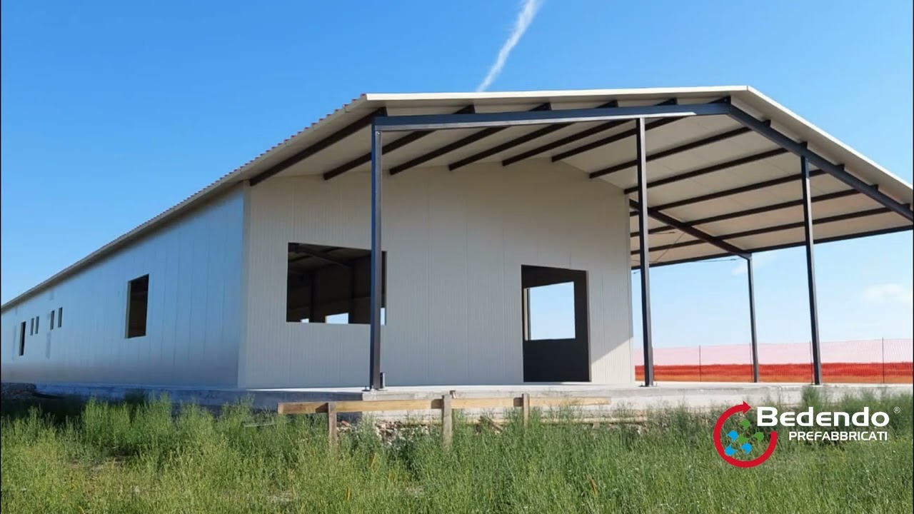 Capannone industriale con compartimentazione e tettoia a Goro (FE) - Bedendo Prefabbricati