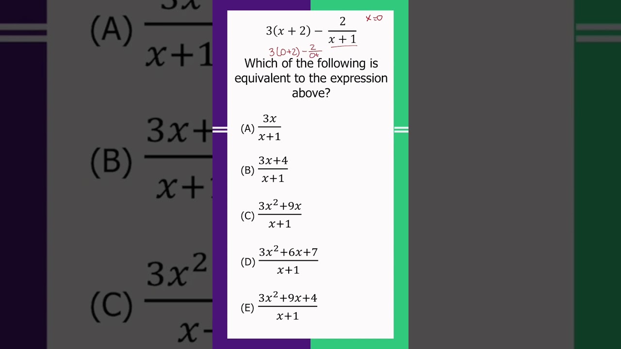 Practice backsolving with today's math problem. 