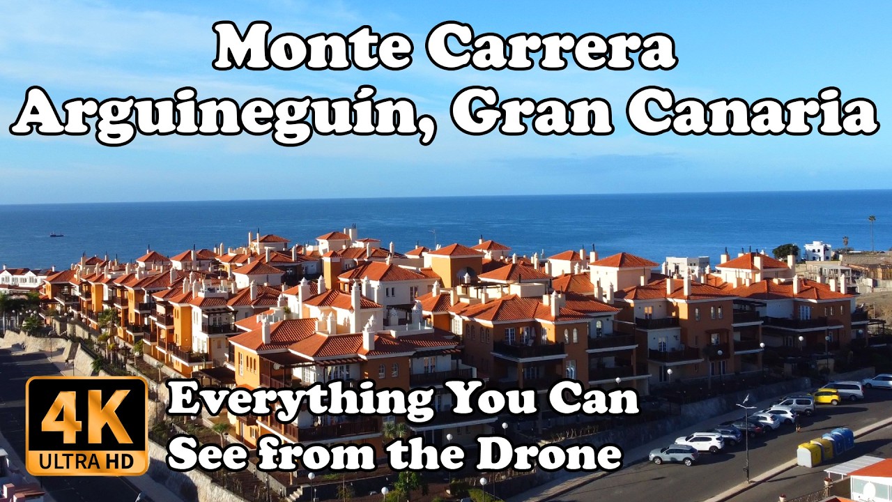 Monte Carrera, Arguineguín, Las Palmas, Gran Canaria from Drone in 4K