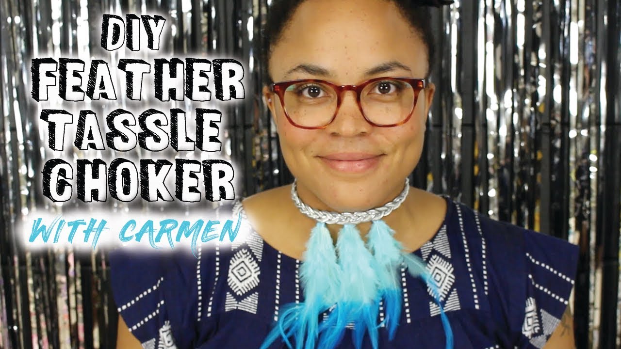 ZUCKER&reg; DIY Feather Tassel Choker | For Halloween, Carnival, Mardi Gras, Cosplay & Festival Costumes