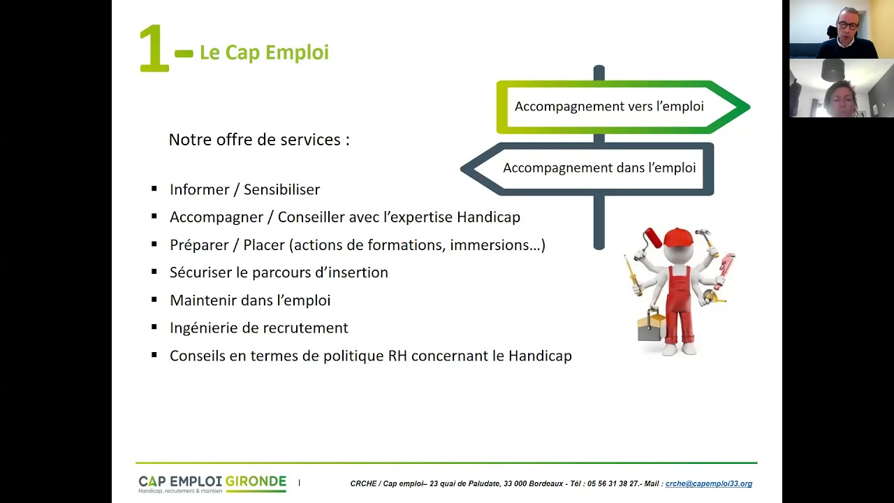 Cap Emploi : Compensation Handicap Auditif en situation de travail - Webinaire