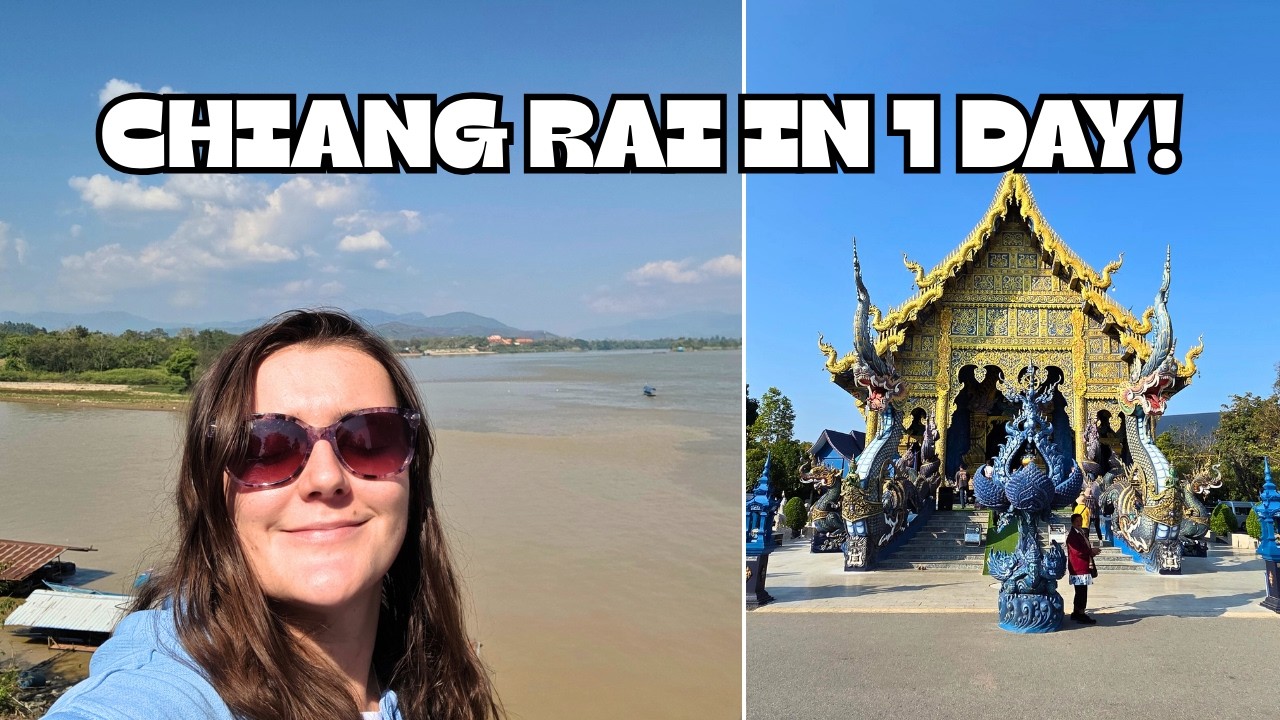 Exploring Chiang Rai by Scooter 🇹🇭 Blue Temple, Black House & Golden Triangle