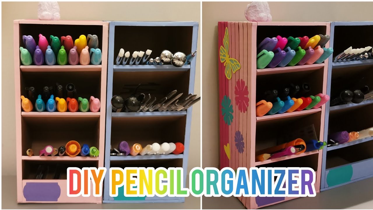 DIY Desktop Pencil Organizer with cardboard!