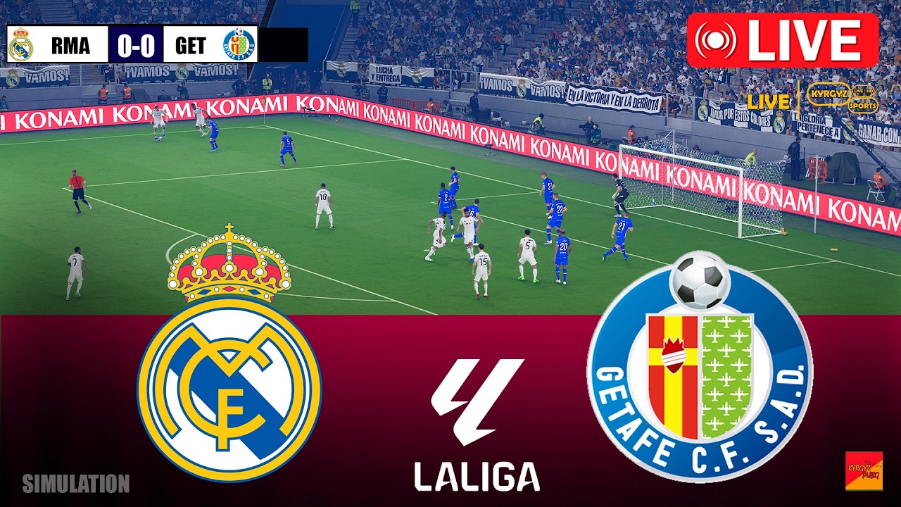 🔴EN DIRECT : Real Madrid vs Getafe | LA LIGA 2025/26 | Simulation du match en direct aujourd'hui PES