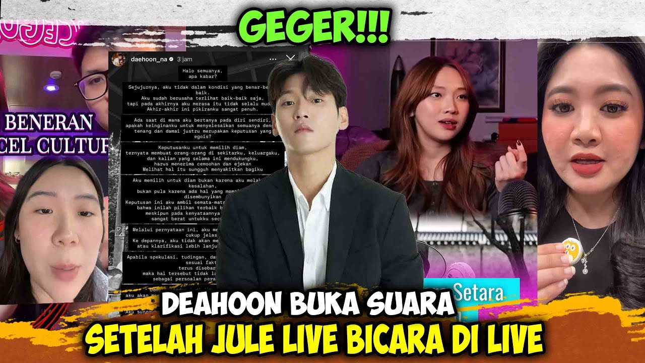 Deahoon Murka❗❗ Respons Tegas Usai Jule Muncul Live & Bicara Soal Dia – 