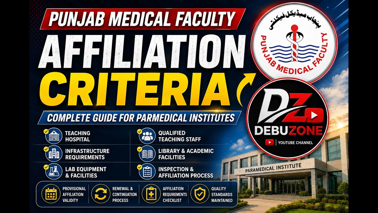 4 | PMF Affiliation Criteria 2026: Punjab Medical Faculty Institute Affiliation Requirements