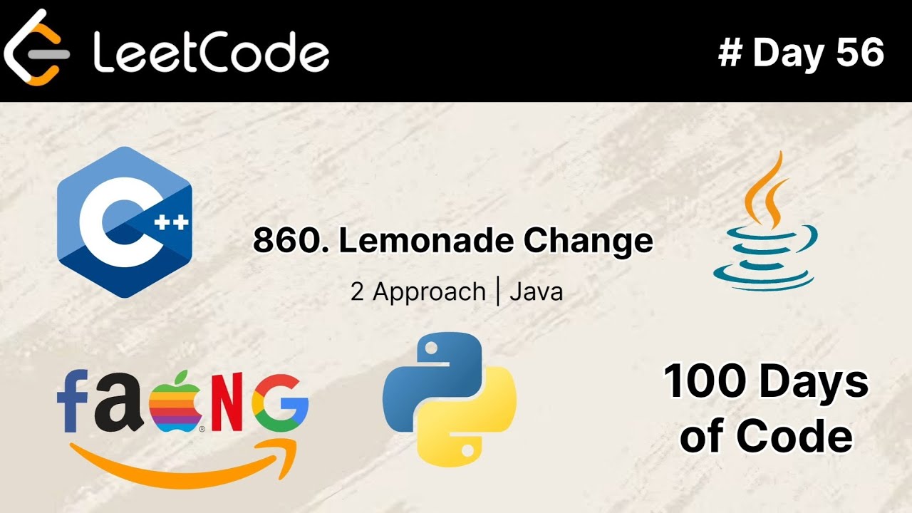Лимонадная перемена | #leetcode задача 860 | #день56 из 100 дней программирования | Ежедневное за...