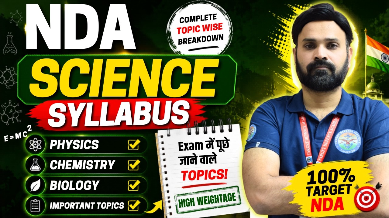 NDA Science Syllabus 2026🔥Complete Topic Wise Breakdown | High Weightage Chapters + Important Topics