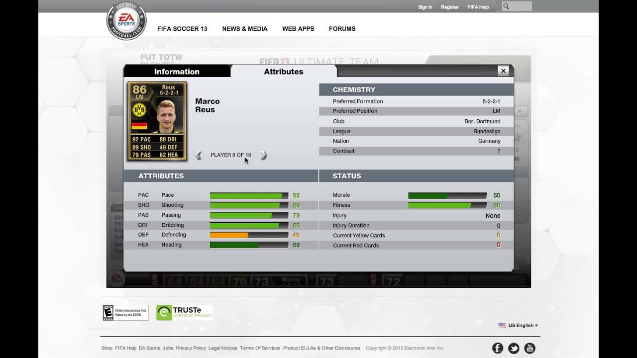 FIFA 13 Ultimate Team, Team of the Week Review (Week 23) - Marco Reus, Danilo, Jose Enrique