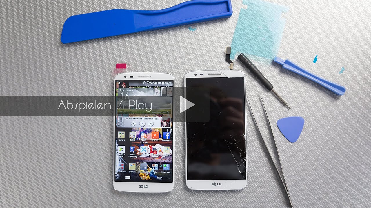 LG G2 D802 Display Reparatur Akku Tausch German