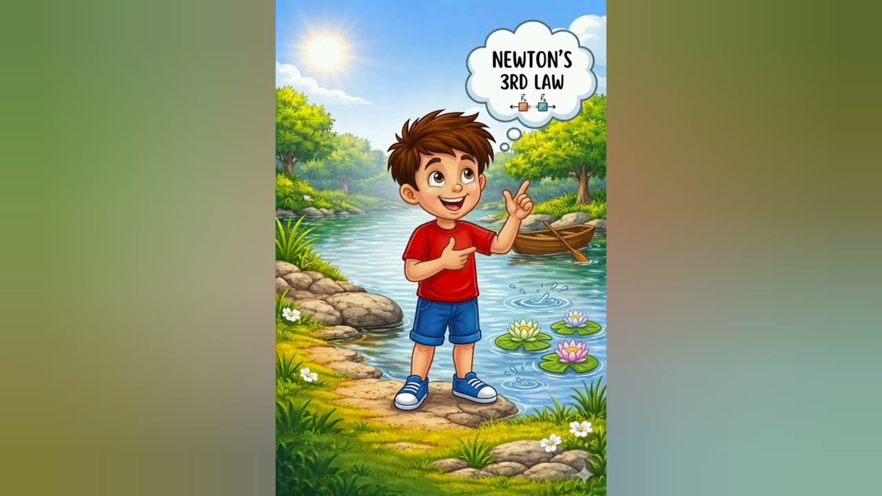Newton&rsquo;s 3rd Law for Kids 🚣 | Action = Reaction Story | Easy Physics