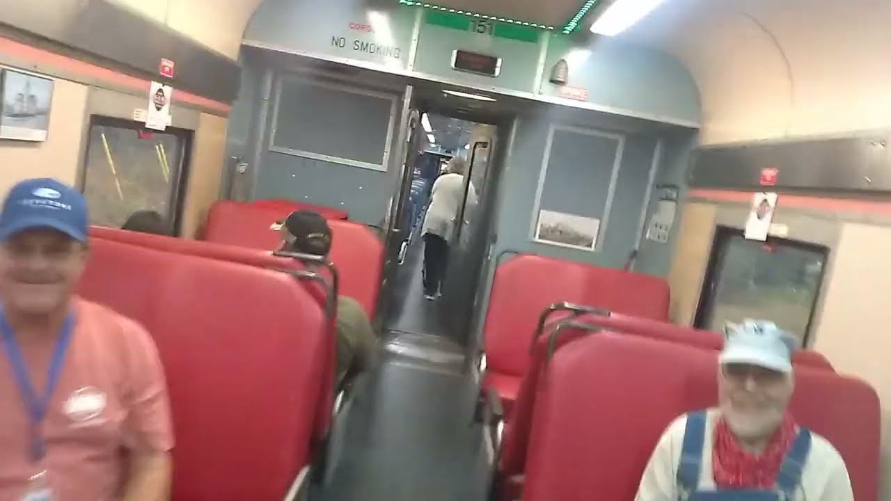 SAM Shortline Train Interior Tour Cordele Railfest 2023.