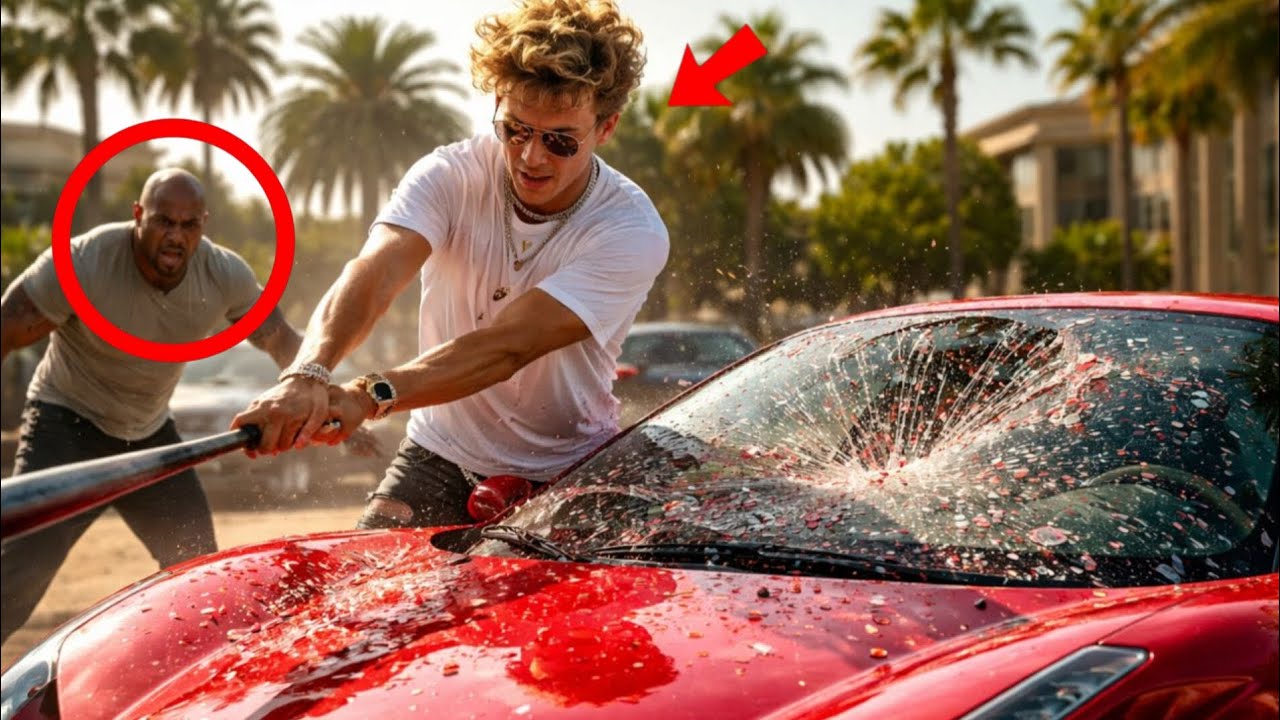 Rich Teen Broke a Quiet Man’s Ferrari Intentionally — It Was The Rock’s Car