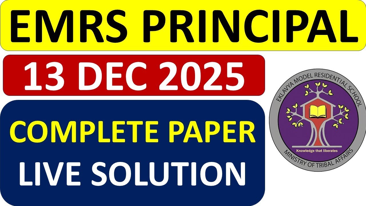 EMRS PRINCIPAL paper - 13 DEC 2025 - COMPLETE PAPER LIVE SOLUTION