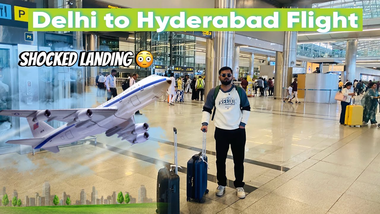 Delhi to Hyderabad Flight || Dangerous Landing || Explore South India || Episode - 1