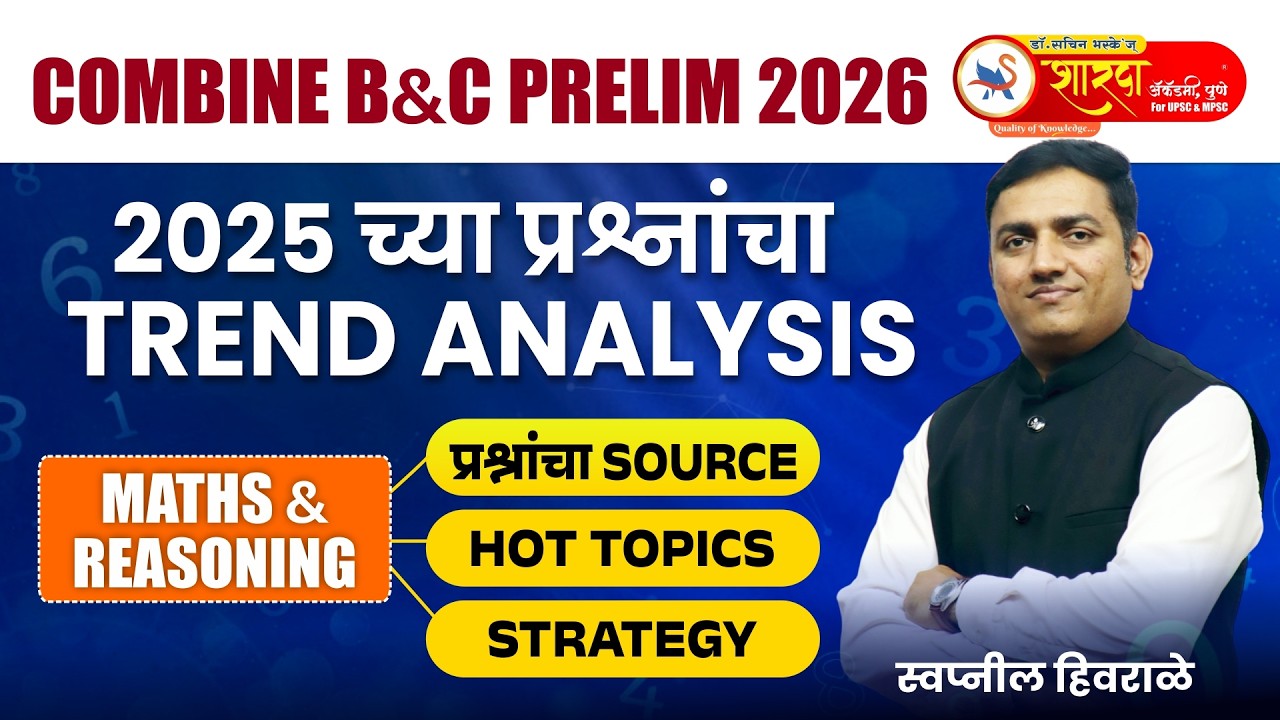 गणित व बुद्धिमत्ता Trend Analysis | Combine Prelim Target 60+ | गट क आणि ब  | Swapnil Hivrale Sir |