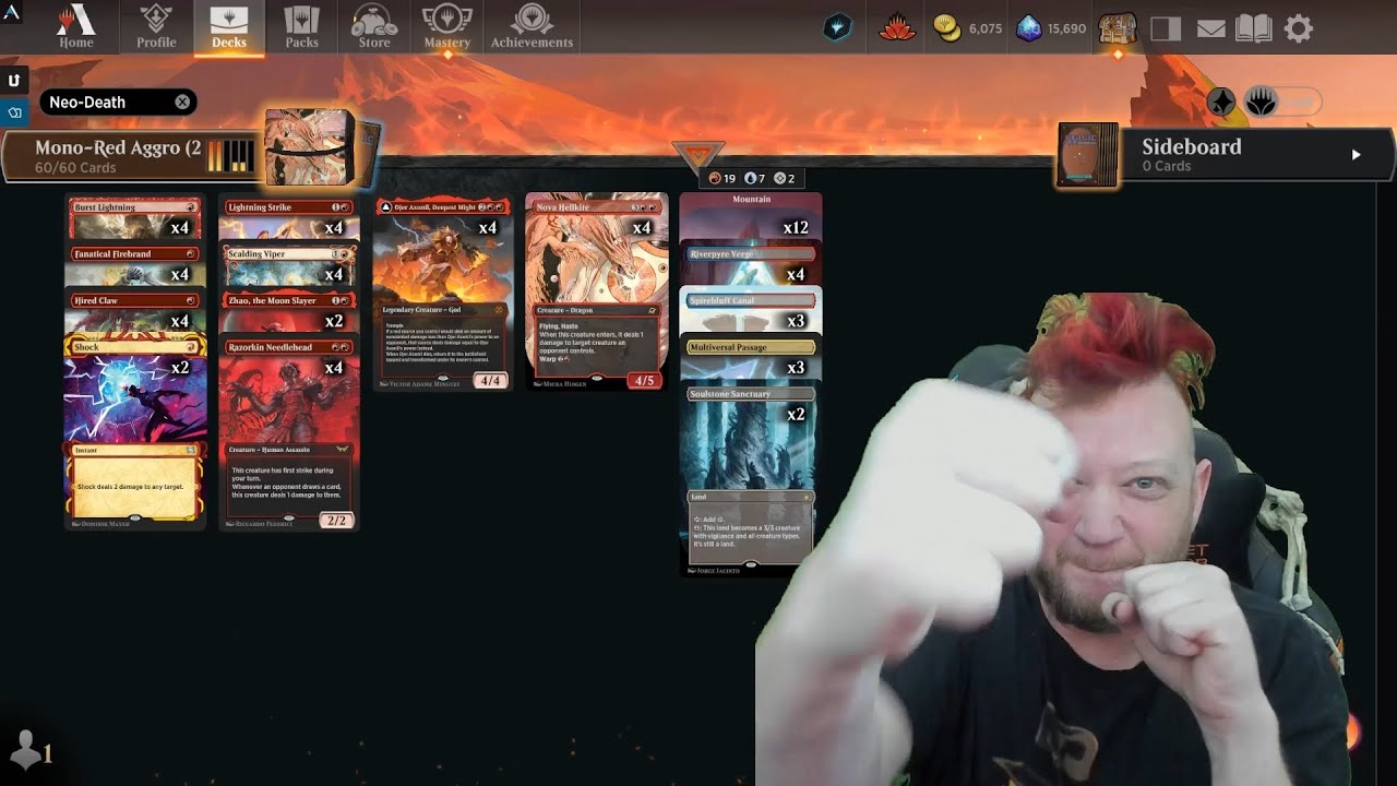 🔴 Mono-Red Aggro Unedited | Grinding Out of Gold Tier (14–7) | MTG Arena