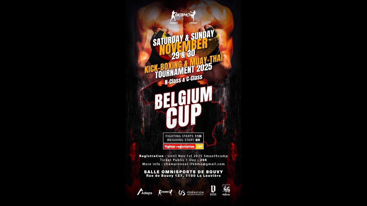DAY 2 RING 2 - PARTIE 1 - Belgium Cup 2025 - amateur Kick Boxing & Muay Thaï tournament