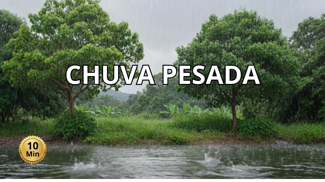CHUVA FORTE (10 MIN) | Relaxar e Dormir
