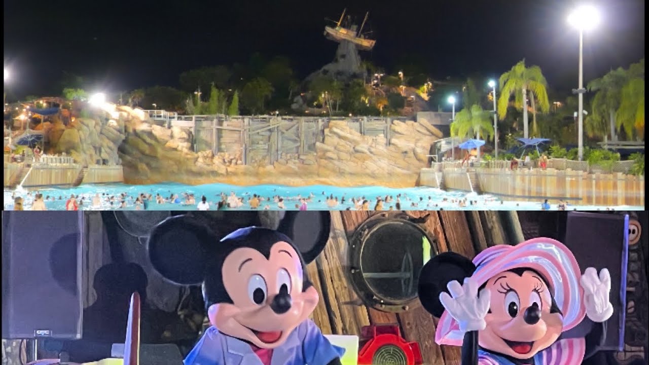 Disney H2O Glow After Hours at Disney's Typhoon Lagoon Water Park 2022 in 4K | Walt Disney World