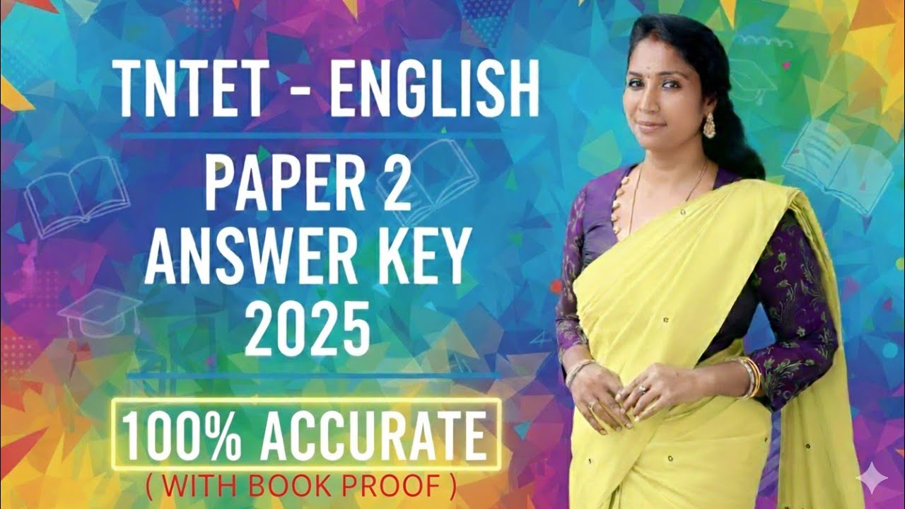 TNTET - PAPER 2 | ENGLISH ANSWER KEY 2025 | WITH BOOK PROOF | @RAISEULUNDURPET 