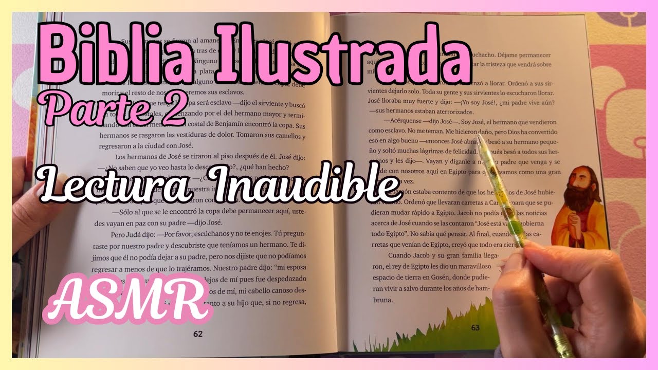 ASMR Inaudible/ Biblia Ilustrada, lectura inaudible.