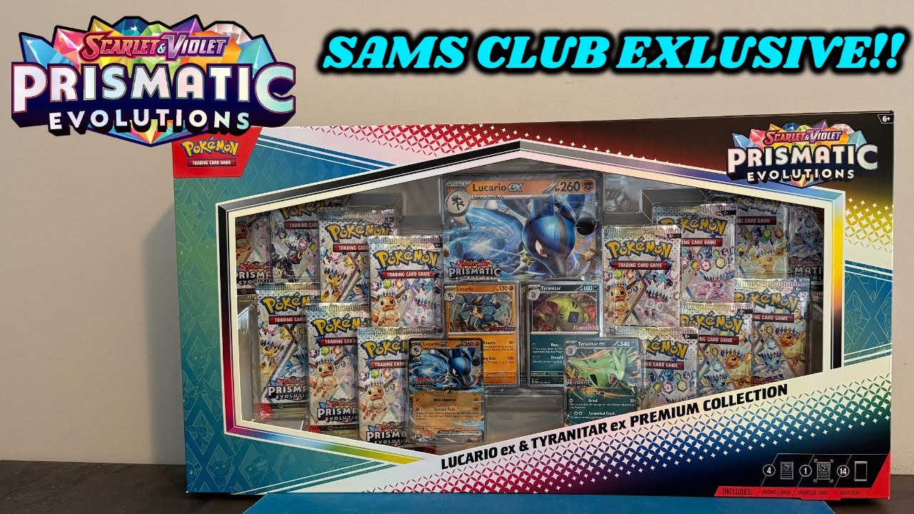 Открываем НОВУЮ эксклюзивную коробку премиум-коллекции PRISMATIC EVOLUTION LUCARIO & TYRANITAR от...
