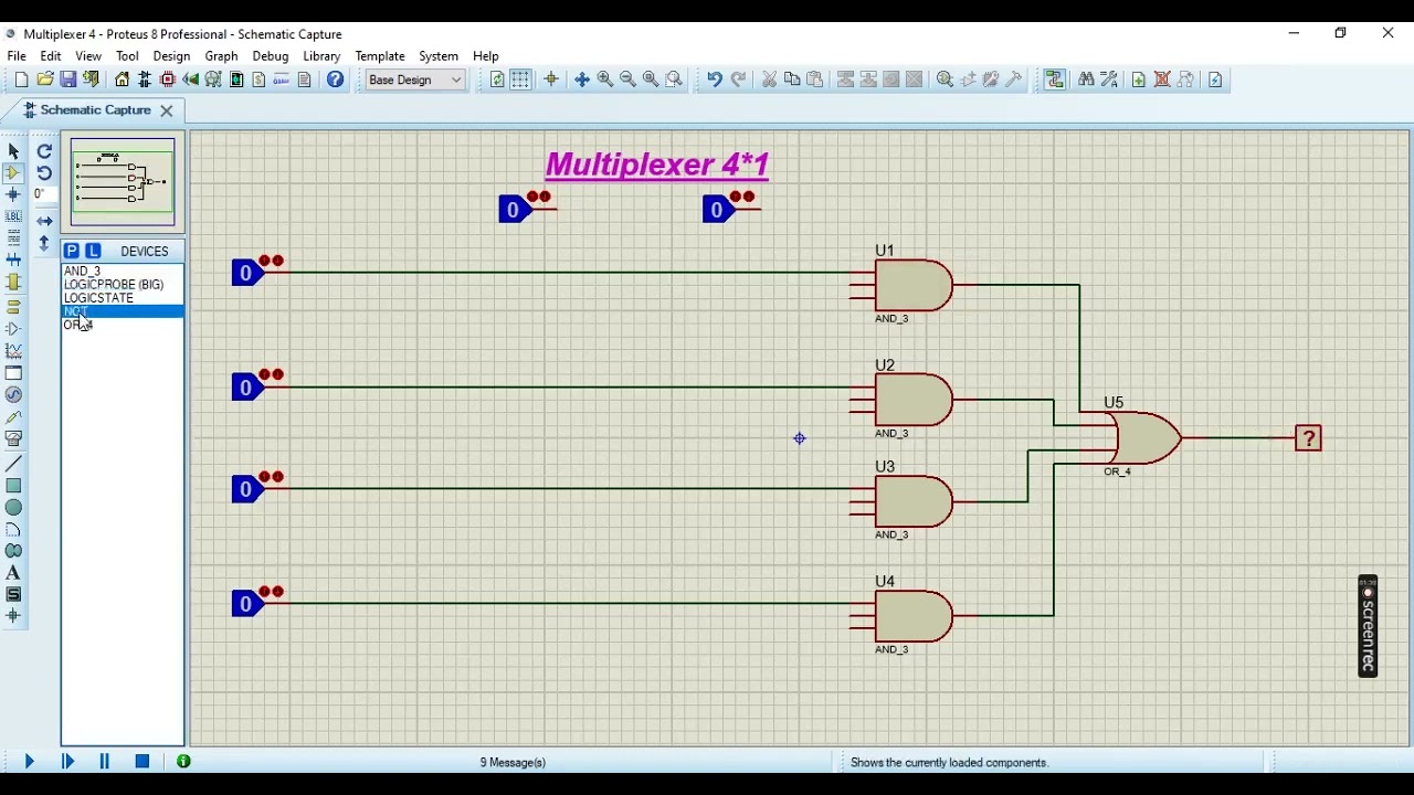 DLD LAB 6 #Multiplexer 4*1 #Proteus Simulation #Kanwal's official
