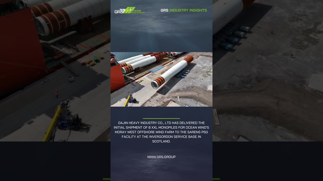 The first shipment of 8 XXL monopiles