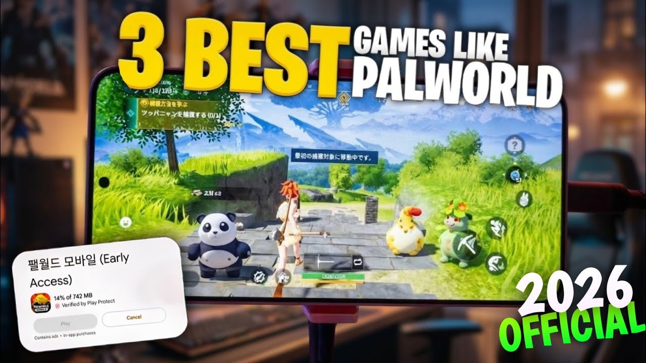 TOP 🤩 (BEST) 3 MOBILE GAMES LIKE PALWORLD MOBILE 🤯 FOR ANDROID & IOS 2026 !