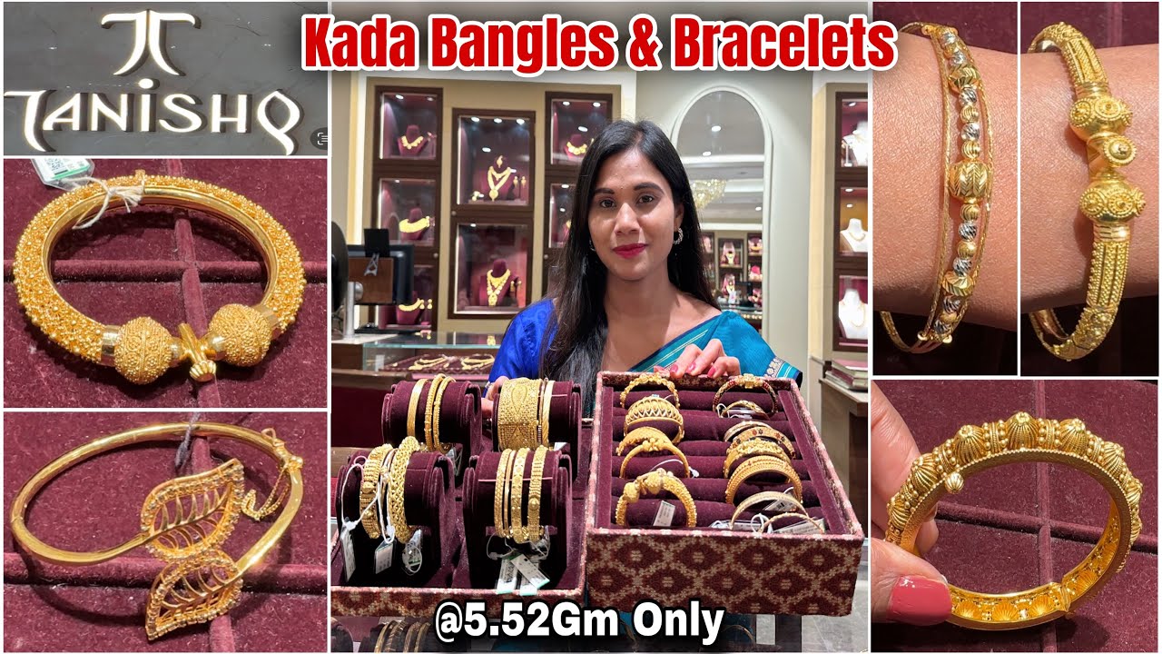 Tanishq Beautiful Huge Single Kada Bangle & Gold Bracelet Designs With Price| Tanishq Gold Bracelet|