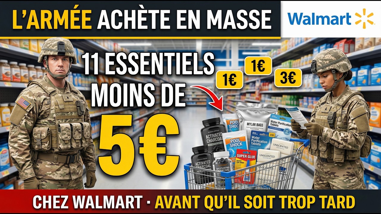 11 essentiels de survie que l&rsquo;arm&eacute;e US ach&egrave;te en masse &mdash; moins de 5&euro; chez Walmart