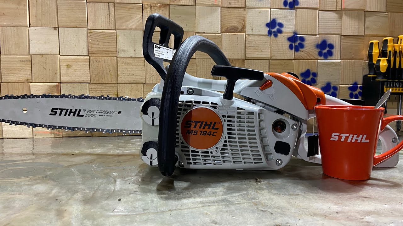STIHL MS 194 C-E мечта карвингиста .Первый запуск и пиление.