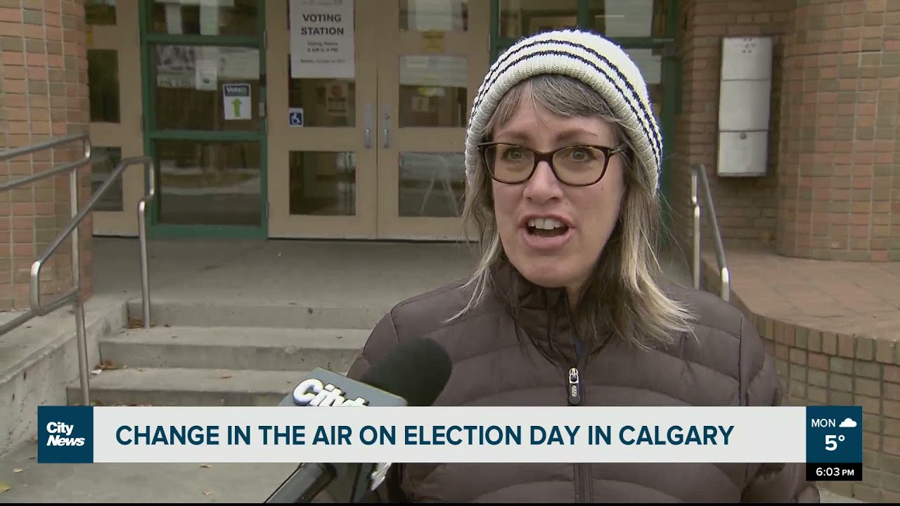 Speaking with Calgarians on the day of the municipal vote